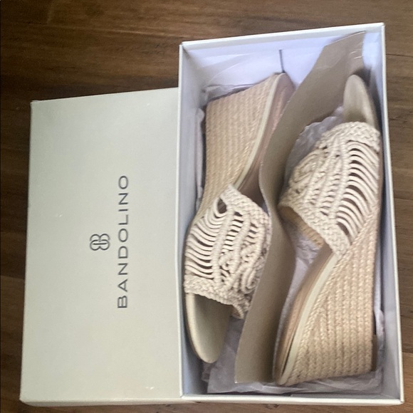 Bandolino Andrrea Ivory Espadrille Wedge Sandals - Picture 2 of 8